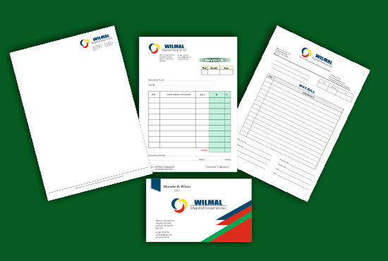 design letterhead, invoice and waybill