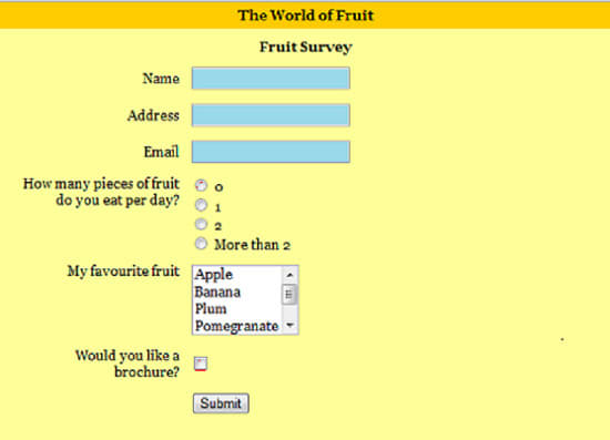 Design attractive form and table with html by Sabashafiquemsc | Fiverr