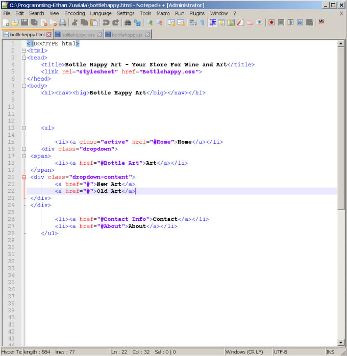 Create A Website Using Html Css And Javascript For You By