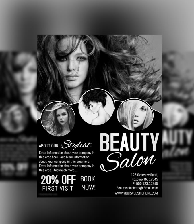 design any flyer poster, beauty salon poster