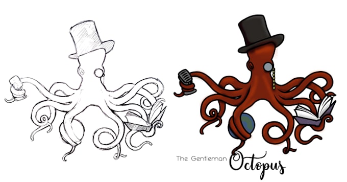 do color your sketch into vector