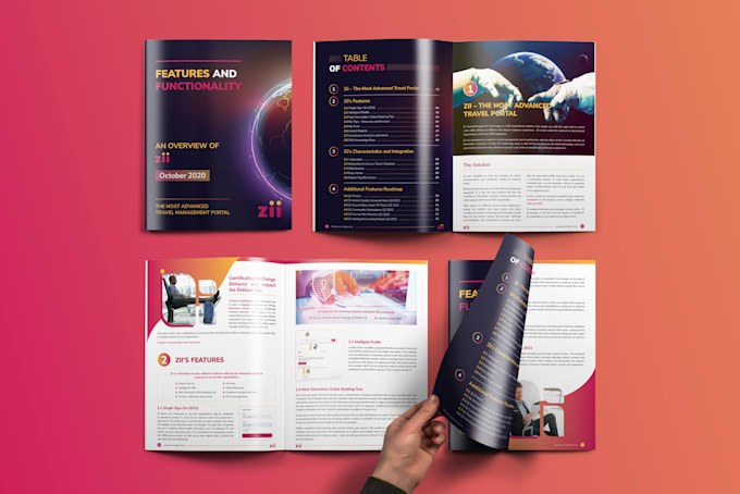 design brochure, company profile, annual report, proposal, booklet, whitepaper