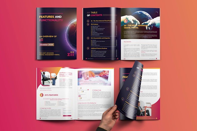 design brochure, company profile, annual report, proposal, booklet, whitepaper