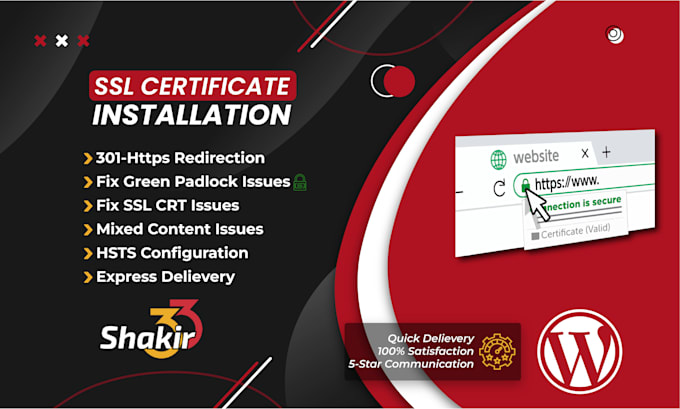 install and setup SSL certificate on your wordpress site