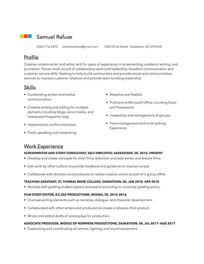 Write Or Edit Your Resume And Cover Letter By Samuelrafuse