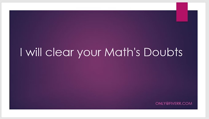 clear your mathematics doubts