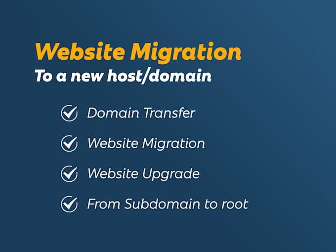 migrate or transfer your website to a new host or domain