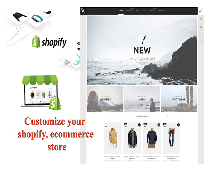 customize your shopify, ecommerce store