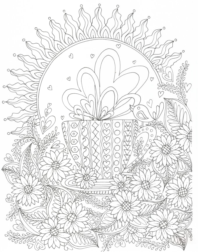 Draw Adult Coloring Page By Nandivijay Fiverr