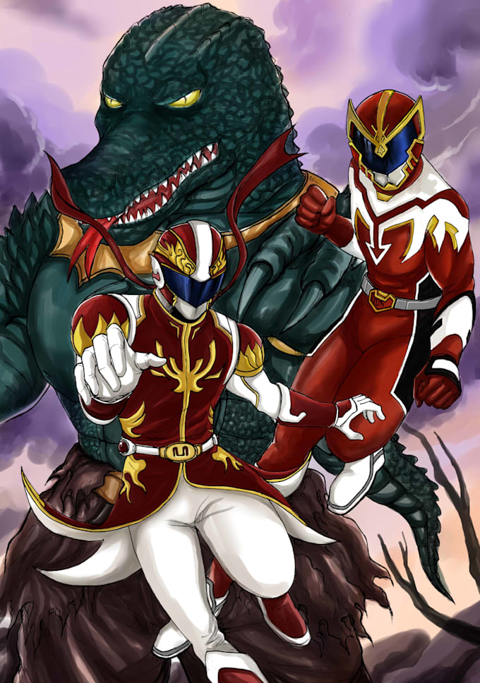 draw awesome power rangers design and super sentai