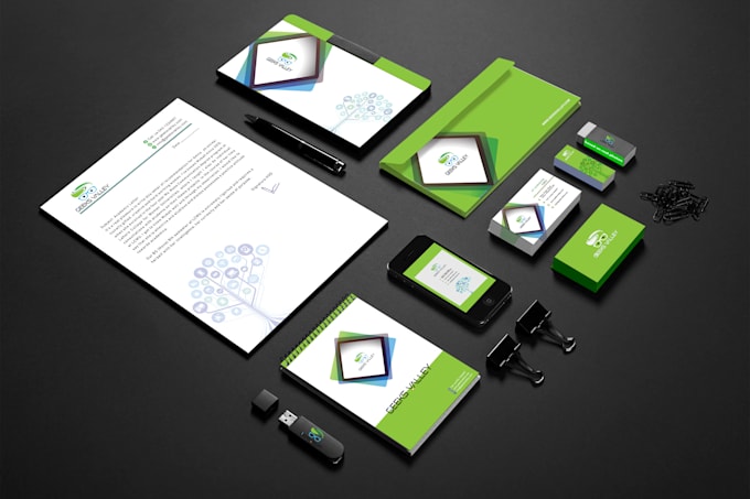 design business cards with stationery set