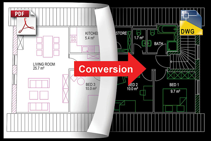 convert pdf, sketches or images into cad