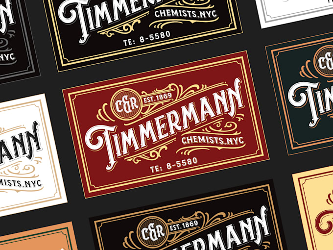 do custom hand lettering victorian style logo