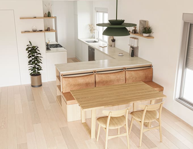 do realistic exterior and interior design with 3d rendering