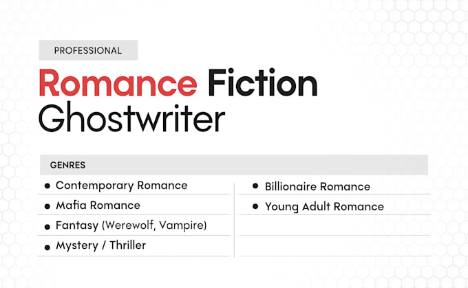 be your quality fpa romance fiction ghostwriter
