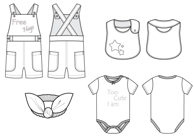 Baby clothes on sale sketches