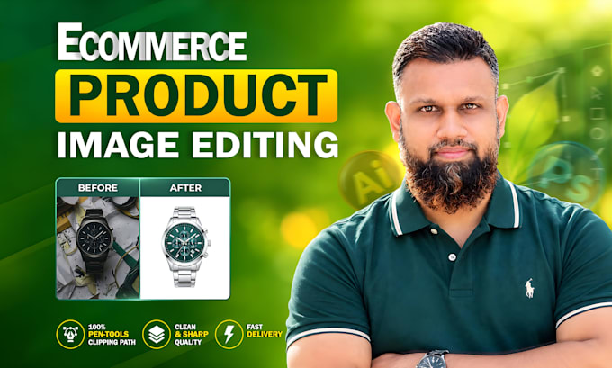 do amazon product image editing, retouching and background removal with resize