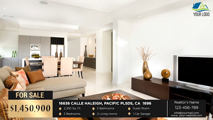 create modern real estate listing video