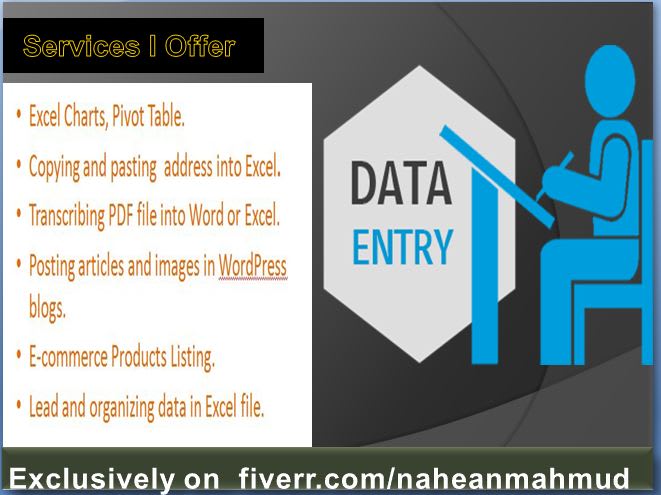 do data analysis, data entry and data collection