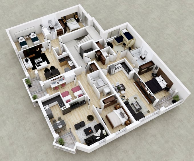 Floorplan 3d проекты