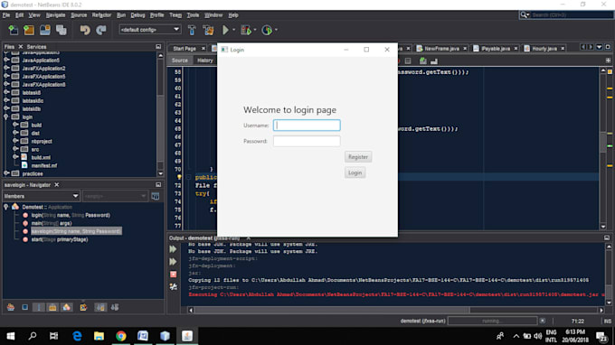 Create projects using login page through javafx by Abdullahvampire | Fiverr