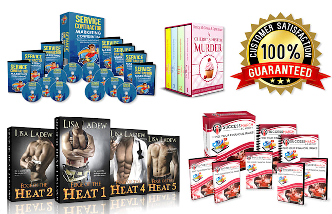 design 3d ecover bundle package, online course mockup for promotion