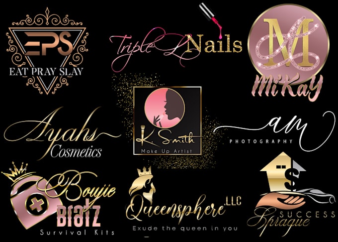 Design girly feminine glitter logo design for your brand by Prewish ...