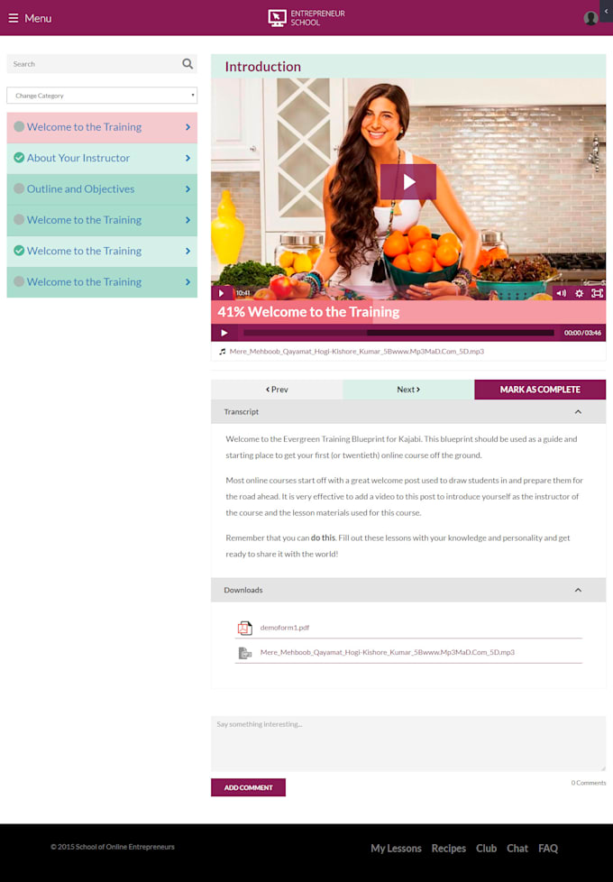 setup custom product theme for kajabi developed by me