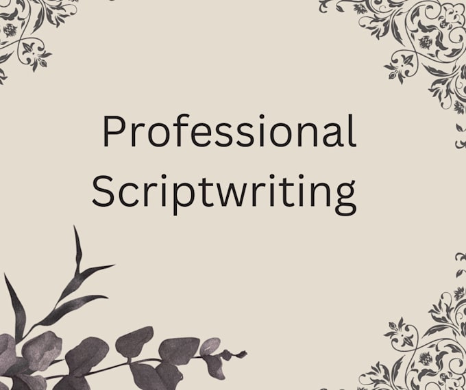 write a professional video script