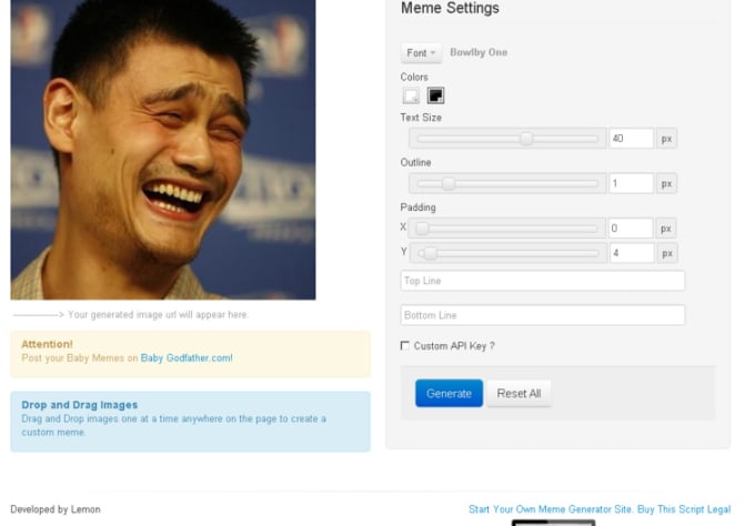Send You A Simple And Clean Meme Generator Script By Geekpreneurinc