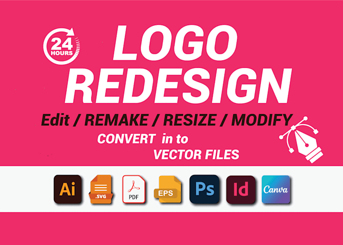 design redesign refresh recreate modify update vectorize fix your old logo