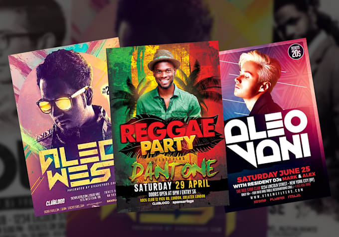 dj,hip hop,music concert and event party flyer and poster