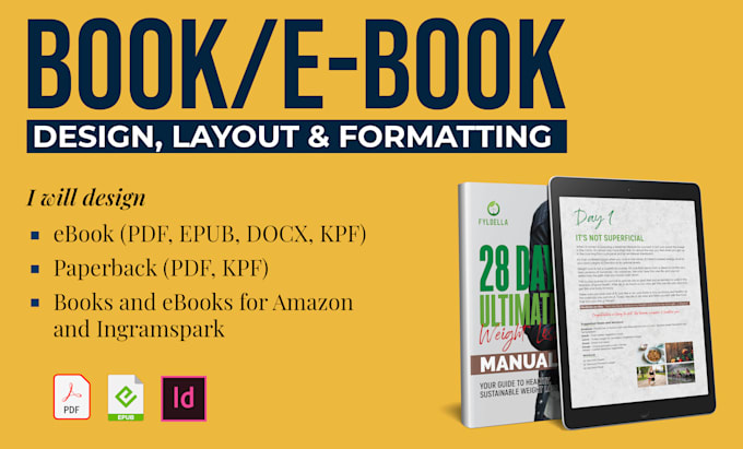 provide ebook formatting, layout and design epub interactive PDF