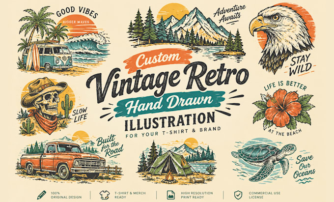 create custom streetwear vintage retro design for business