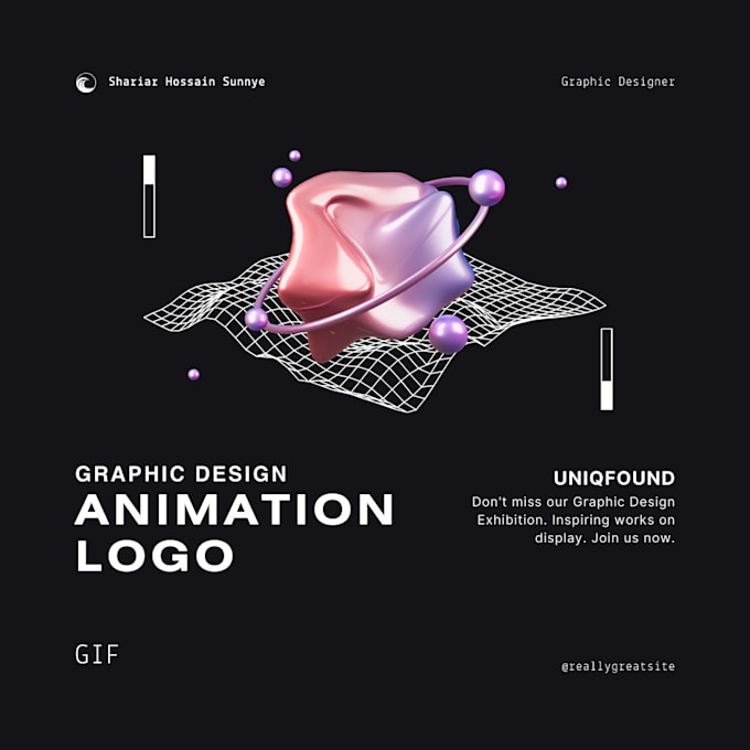create an animated logo and banner GIF and video