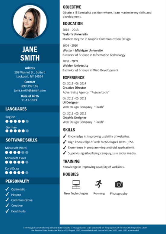 Design a creative resume template using ms word or publisher by Eng ...