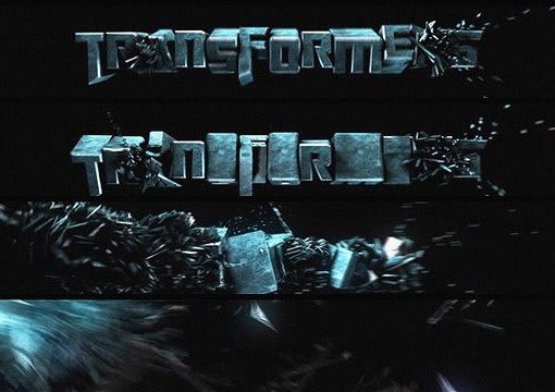 recreate transformers INTRO title with your name or text