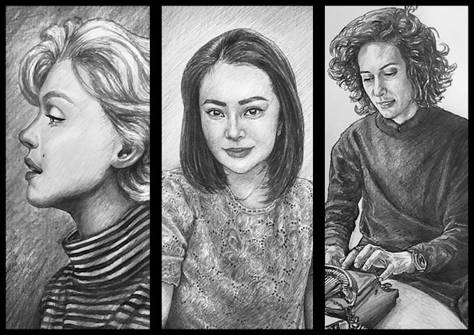 draw realistic pencil sketch portrait from a photo