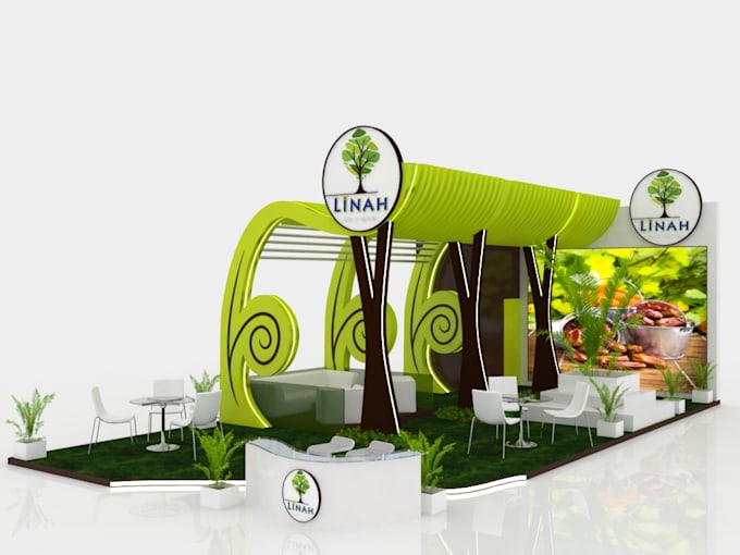 design your 3d exhibition booth, kiosk