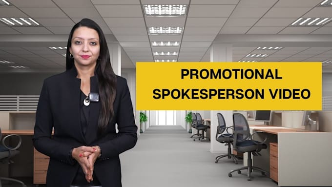 create a promotional spokesperson video