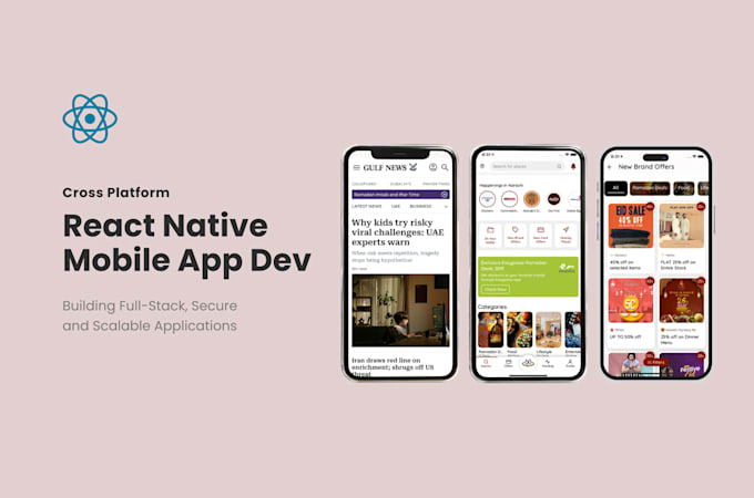 develop high quality android and ios app using react native