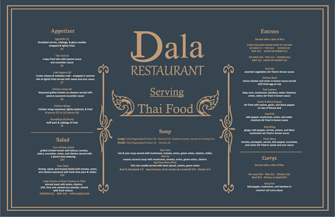 design restaurant menu and food menu for you in 8 hours