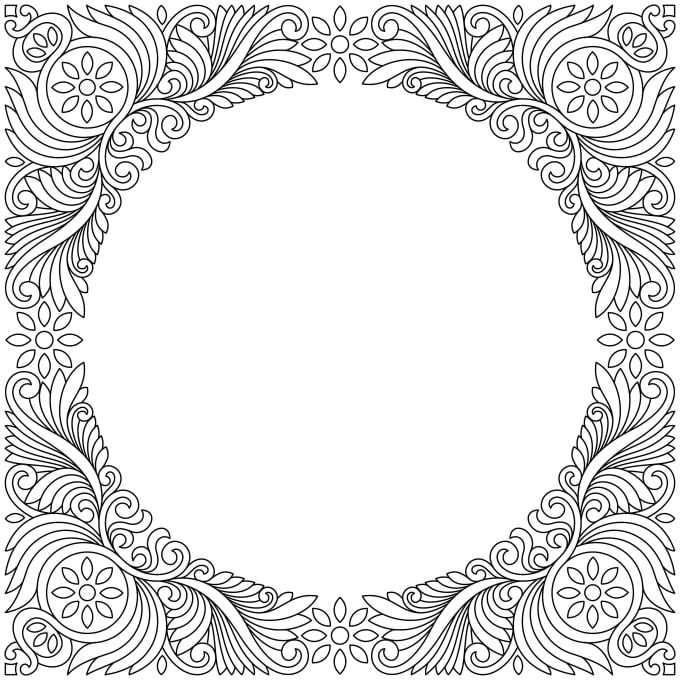 Make frame in mandala style by Mcg4571 | Fiverr