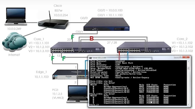 assist in cisco network design and configuration