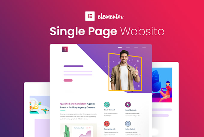 create a single page website or one page wordpress website