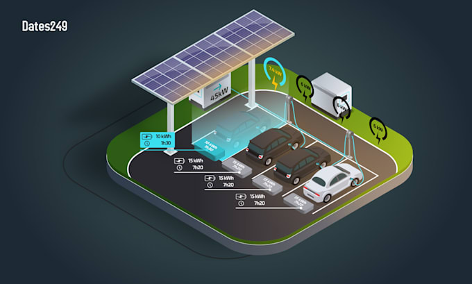 create 3d isometric illustration vector