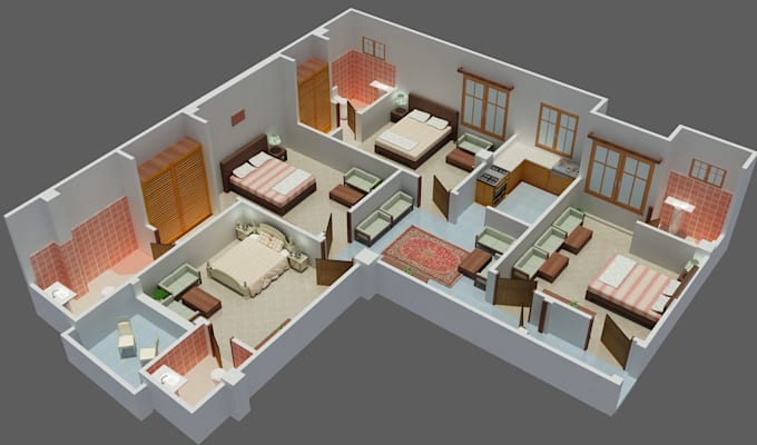 Готовые проекты для 3 д проектов Provide realistic rendering images on 3ds max and revit by Harivadanpatel Fiverr