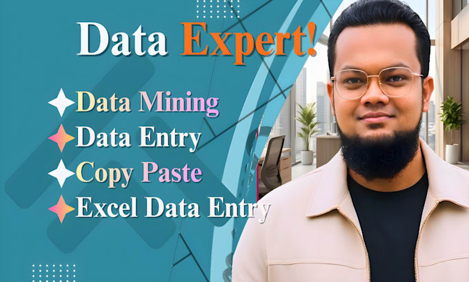 do fast excel data entry, copy paste work, and web research