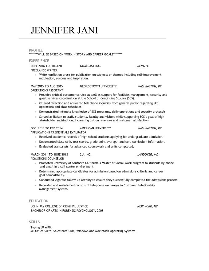 Write Research Based Industry Specific Resumes And Cover Letters By Jennifer Jani