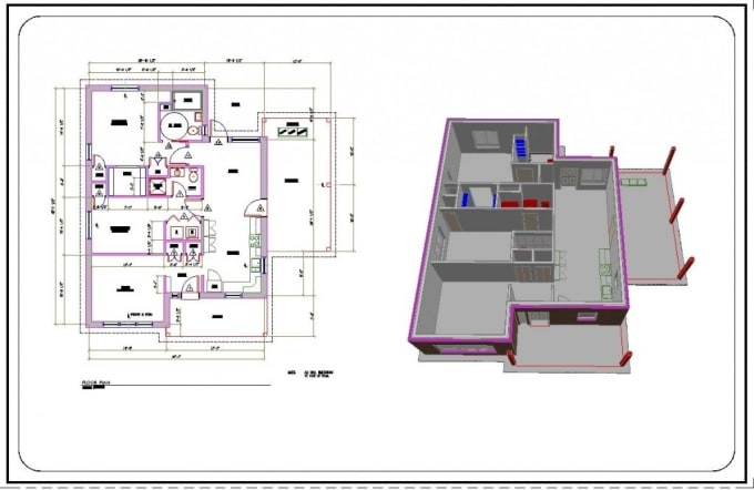 Draw 2d And 3d Floor Plans And Designs In Autocad Or Revit By